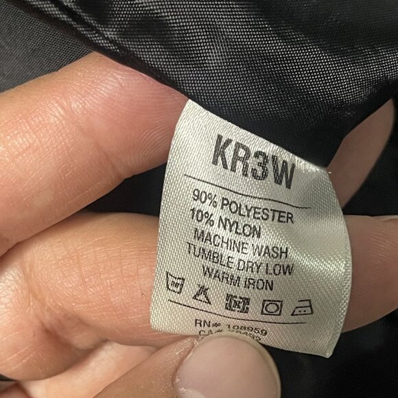 Kr3w Jacket Mens Large Black Military Full Zip Button Up Lined Field Pea Coat - Picture 4 of 10